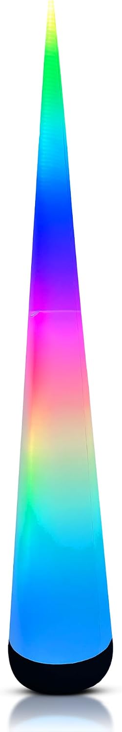 Inflatable Color Changing Cone 9’ 8”, Sand Bag Base, 4 Modes, Color Changing LEDs