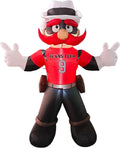 Logo Brands NCAA Texas Tech Red Raiders 7ft Inflatable Yard Mascot – Easy Inflation with 12V Blower, LED