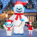 PARAYOYO 8FT Christmas Inflatables Yeti Family with Santa Hat, Christmas Blow up Yard Decoration Inflatable
