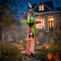TW SHINE 6FT Halloween Clowns Animatronic Decorations Outdoor / Sound Activated Life-Size Animated Stacked