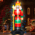 14FT Christmas Inflatables, Giant Christmas Blow Up Nutcracker Decor / Self-inflatable, Powerful Air Pump,