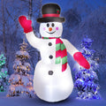 Athoinsu 8 FT Huge Lighted Christmas Inflatables Snowman with Hat Self Blow / Decoration Lit Inflate Indoor
